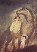 Sir David Wilkie Tempera undated one Standing by a Horse oil